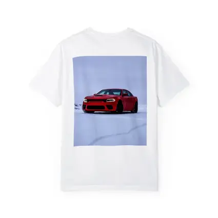 Dodge Charger Red Muscle Car Snow Scene