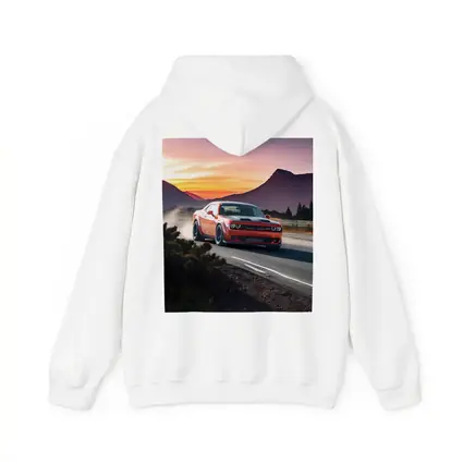 Dodge Challenger Red Car Mountain Sunset Road