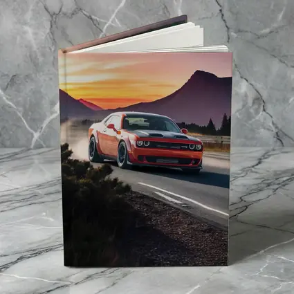 Dodge Challenger Red Car Mountain Sunset Road