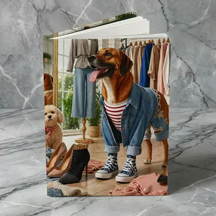 Stylish Dogs Dressed Up in Fashion Boutique