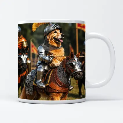 Golden Retriever Knight Medieval Tournament Adventure