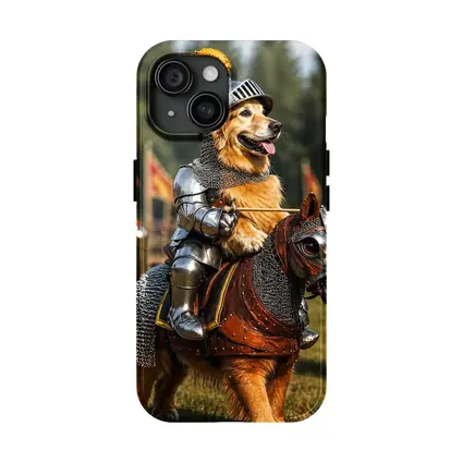 Golden Retriever Knight Medieval Tournament Adventure