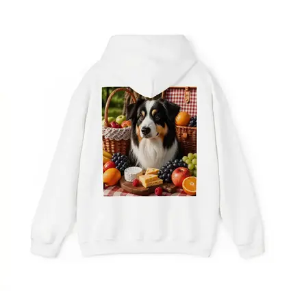 Australian Shepherd Picnic with Fruit Cheese