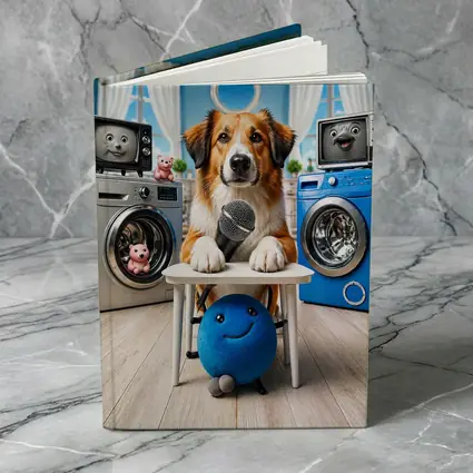 Golden Retriever Host Laundry Room Comedy Show
