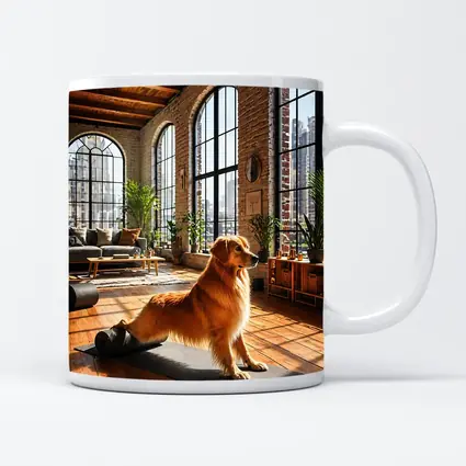 Golden Retriever Yoga Studio Loft Interior