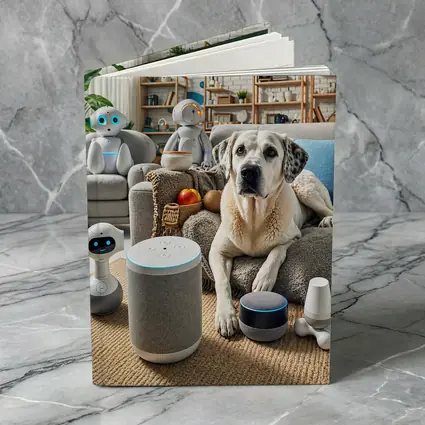 Labrador Dog With Smart Home Robots
