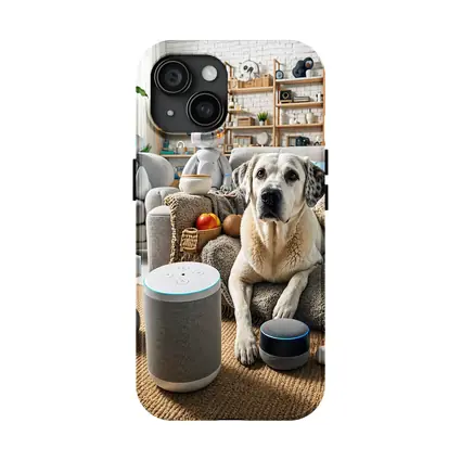 Labrador Dog With Smart Home Robots