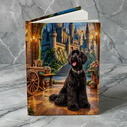 Black Schnauzer Dog at Fantasy Castle