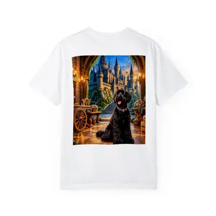 Black Schnauzer Dog at Fantasy Castle