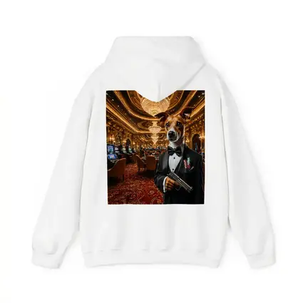 Jack Russell Dog Tuxedo Casino Interior