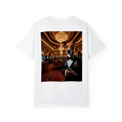 Jack Russell Dog Tuxedo Casino Interior