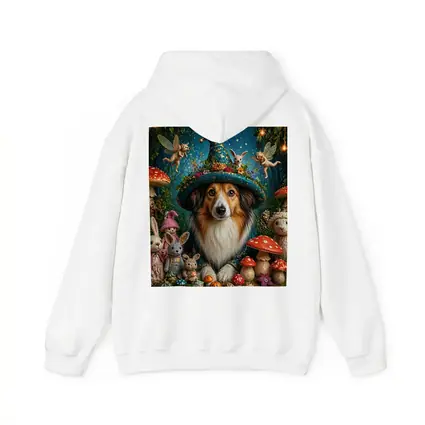 Shetland Sheepdog Wizard Hat Fantasy Forest