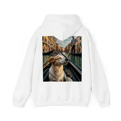 Dog Riding Gondola Venice Canal Italy