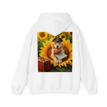 Golden Retriever Puppy Pilot Sunflower Field