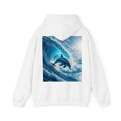 Dolphin Leaping Through Giant Ocean Wave