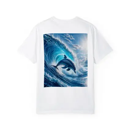 Dolphin Leaping Through Giant Ocean Wave