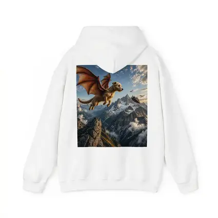 Flying Dragon Dog Over Mountain Peaks