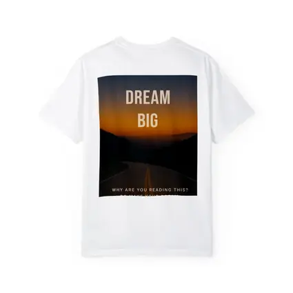 Dream Big Motivational Quote Sunset Road