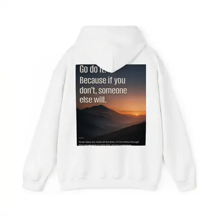 Follow Through Motivational Quote Mountain Sunset