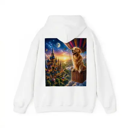 Golden Retriever Hot Air Balloon Fantasy Castle