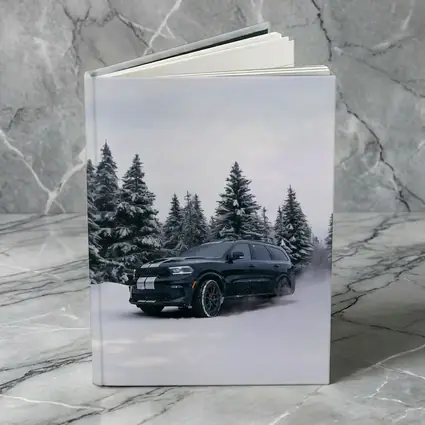 Dodge Durango Black SUV Snowy Forest