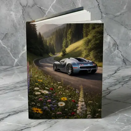 Bugatti Veyron on Winding Mountain Road
