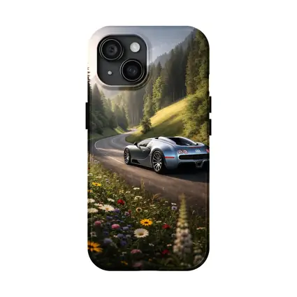 Bugatti Veyron on Winding Mountain Road
