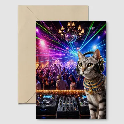 Egyptian Mau DJ Cat Nightclub Party