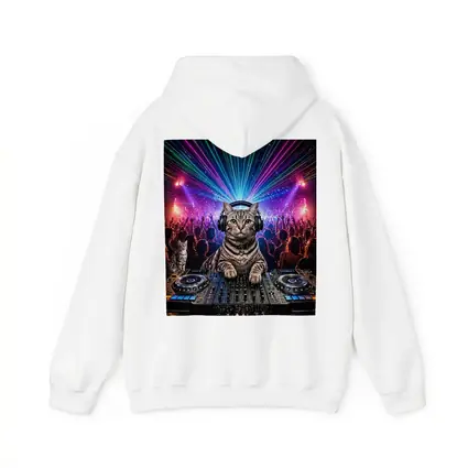 Egyptian Mau Cat DJ Neon Dance Party