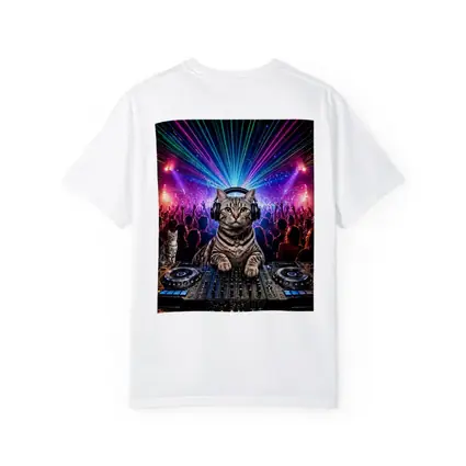 Egyptian Mau Cat DJ Neon Dance Party