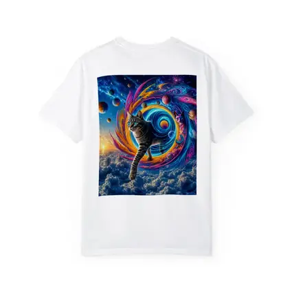 Egyptian Mau Cat Cosmic Space Swirl Art