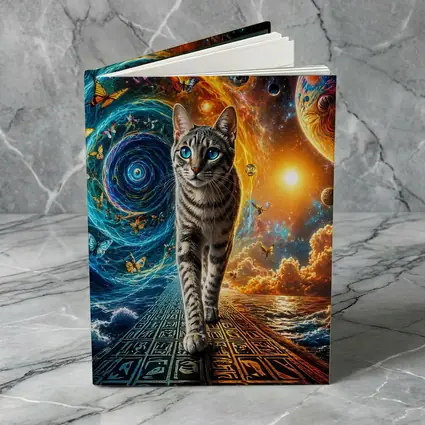 Egyptian Mau Cat Cosmic Space Fantasy Art