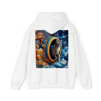 Egyptian Mau Cat Psychedelic Cosmic Portal Art
