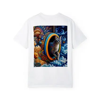 Egyptian Mau Cat Psychedelic Cosmic Portal Art