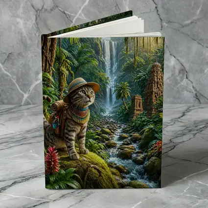 Egyptian Mau Explorer Cat Jungle Waterfall