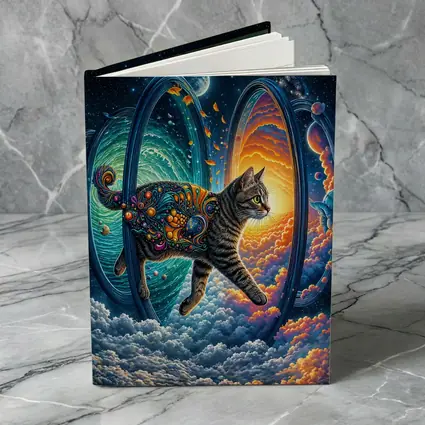 Egyptian Mau Cat Cosmic Space Trippy Art
