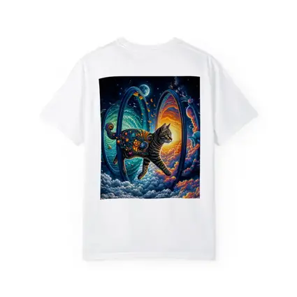 Egyptian Mau Cat Cosmic Space Trippy Art