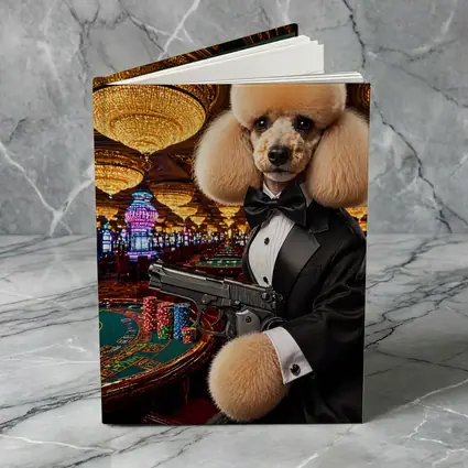 Poodle In Tuxedo Casino Gun Wall Art