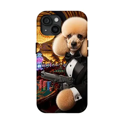 Poodle In Tuxedo Casino Gun Wall Art
