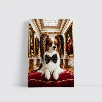 Papillon Dog Wearing Bow Tie Museum Gallery