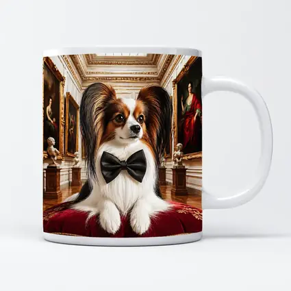 Papillon Dog Wearing Bow Tie Museum Gallery