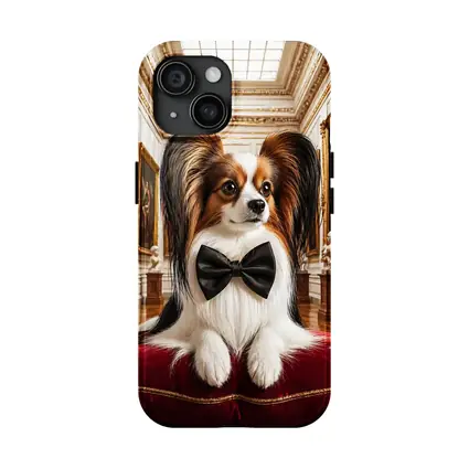 Papillon Dog Wearing Bow Tie Museum Gallery