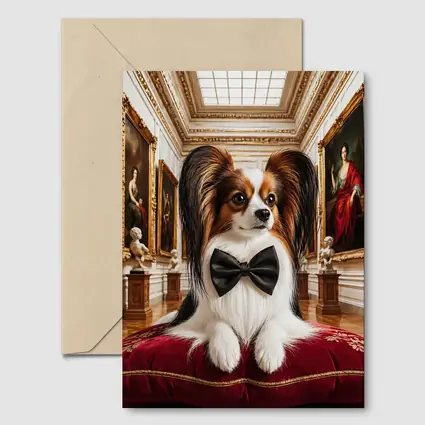 Papillon Dog Wearing Bow Tie Museum Gallery