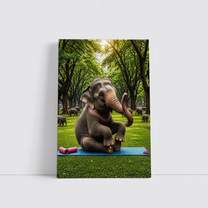 Elephant Doing Yoga in Green Park