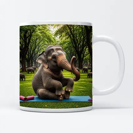 Elephant Doing Yoga in Green Park