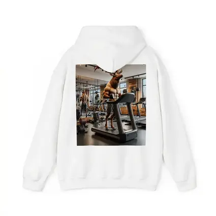 Muscular Elk Working Out in Modern Gym
