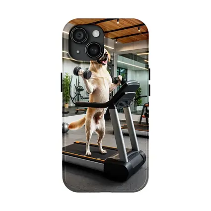 Labrador Retriever Working Out in Gym