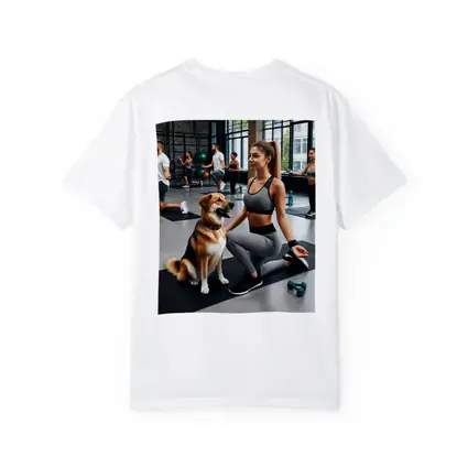 Woman Working Out With Dog Gym
