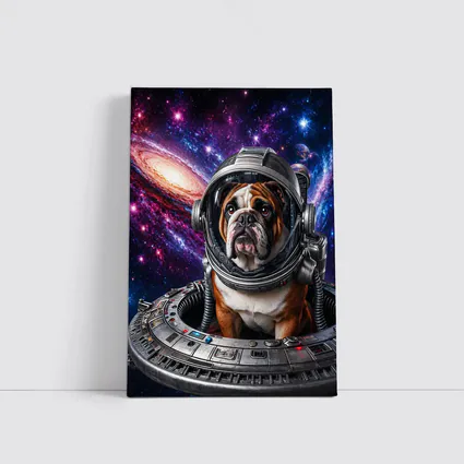 English Bulldog Astronaut Deep Space Galaxy