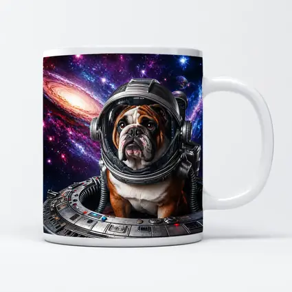 English Bulldog Astronaut Deep Space Galaxy